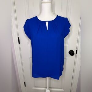 Monday Fun Royal Blue Women's Short Sleeve Blouse